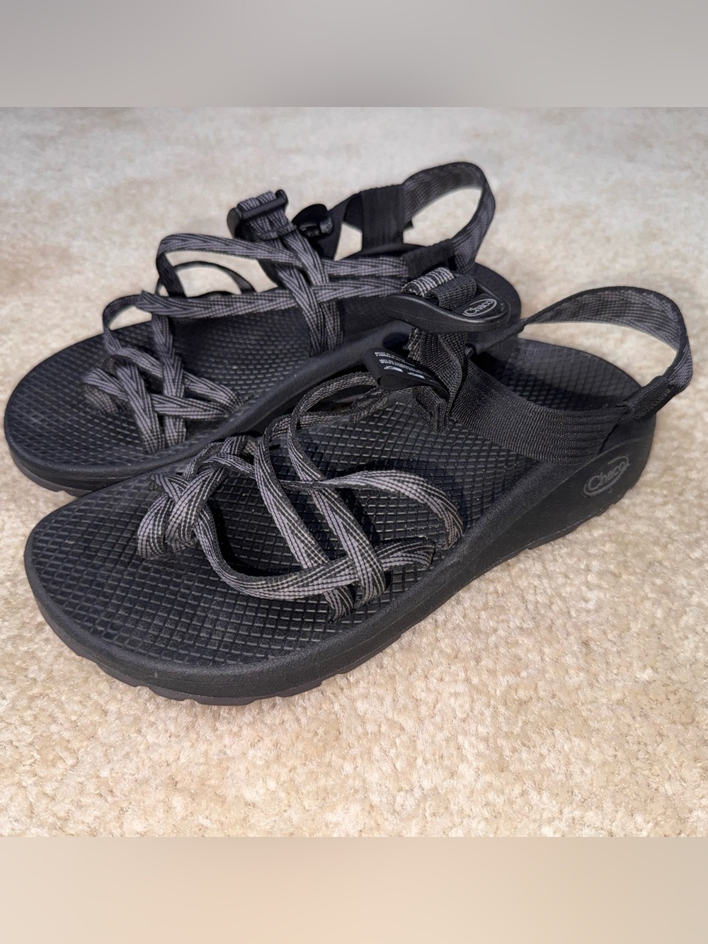 Chaco Women's Black/Gray Strappy Sandals